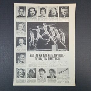1949 Playtex Girdle Vintage Print Ad Dover DE International Latex Testimonials‎